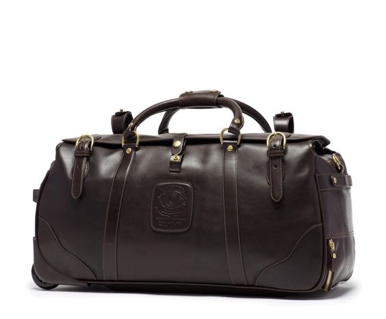 Ghurka - Kilburn RS No. 252 Leather Rolling Suitcase weekender bag