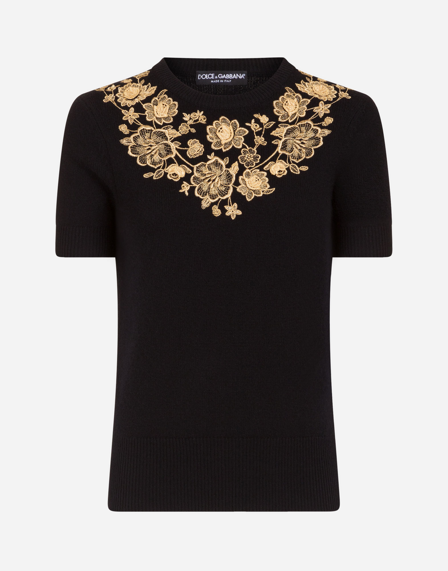 Dolce & Gabbana Embroidered Cashmere Sweater Christmas Party Tops