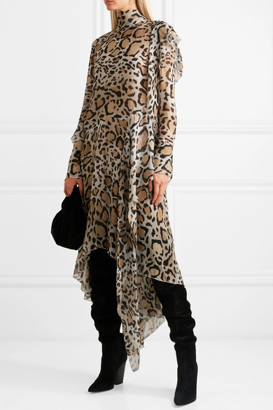 Petar Petrov Leopard Print Midi Dress Stay cozy and fashionable all winter long with these luxuriously soft and stylish winter dresses from the hottest designers.