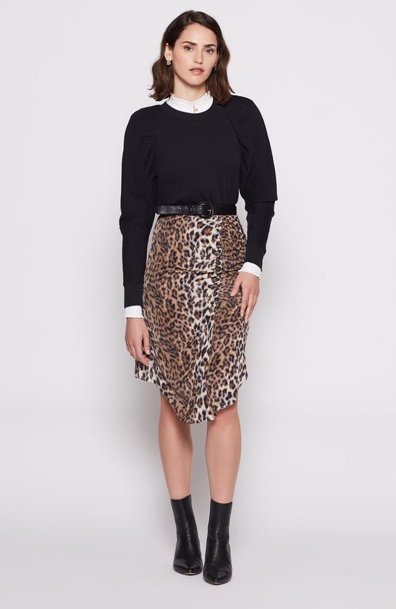 Joie Ornica Skirt Trends in Leopard Print