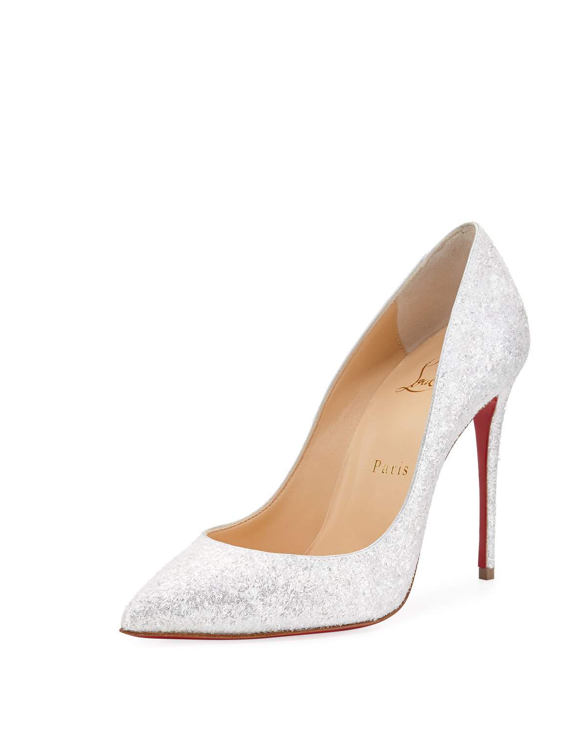 Pigalle Follies Glitter Red Sole Pumps by Christian Louboutin Designer Wedding Shoes