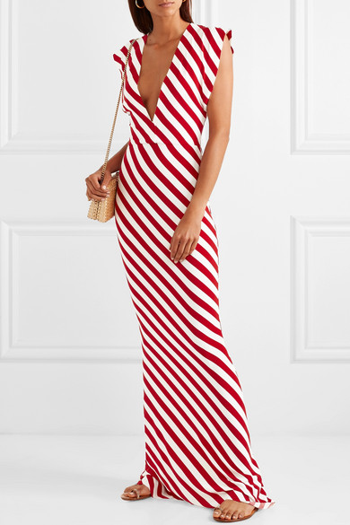 Striped Maxi Dress by Norma Kamali Romantic Fashion