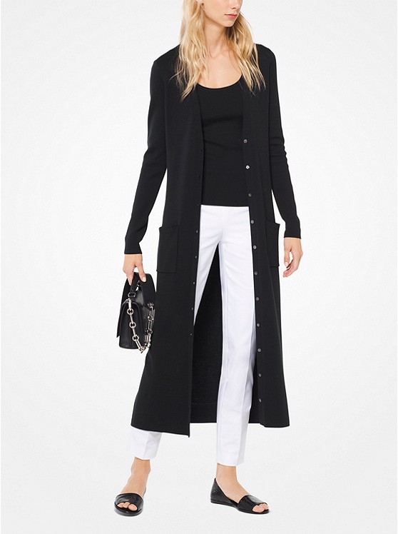 Black Coat Length Cashmere Cardigan A Wardrobe Staple Max Mara