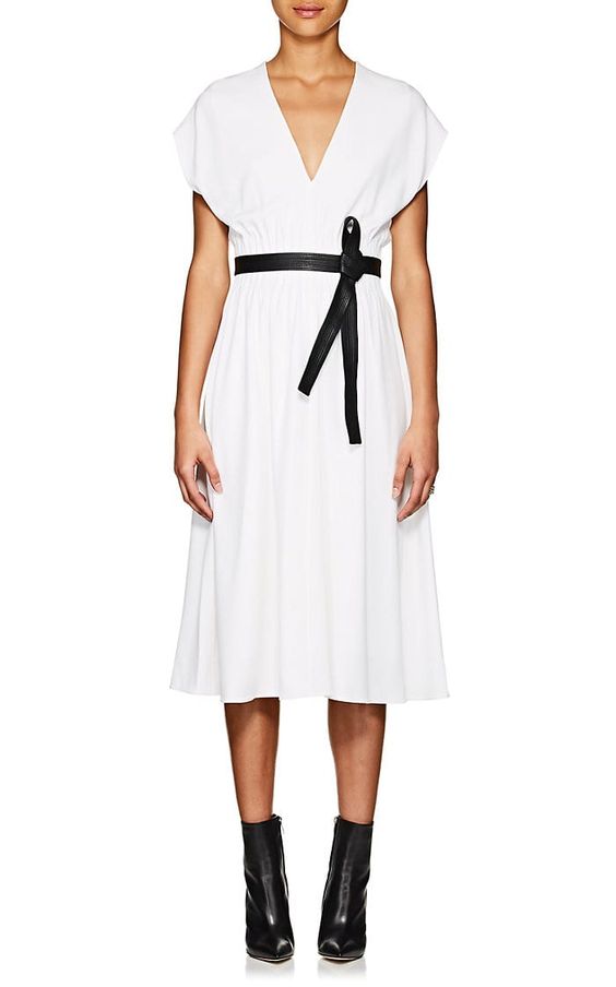 Narciso Rodriguez Pintuck Crepe Belted Midi-Dress Easter Dresses